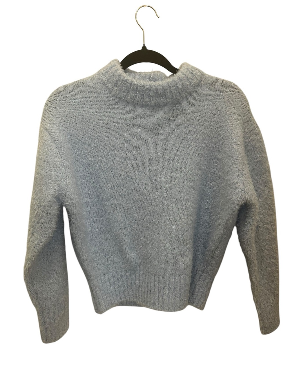 Free Assembly Cozy Mock Neck Women's Sweater - Light Blue Sz XS 0-2